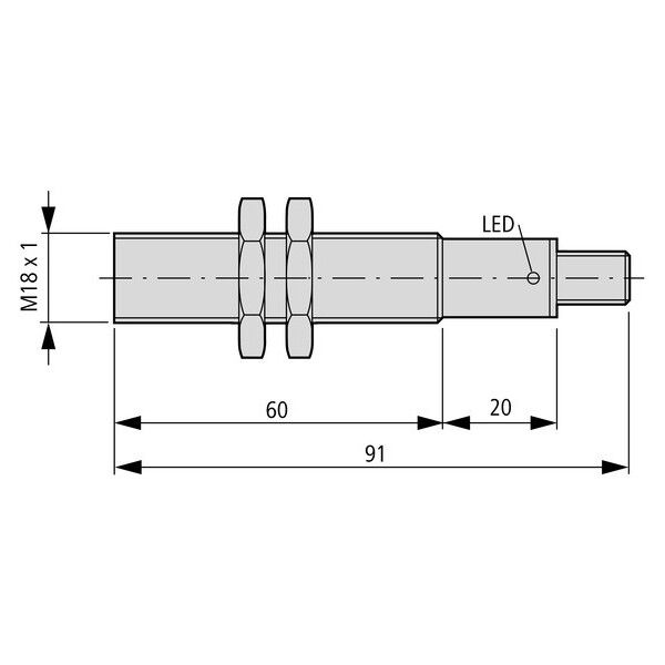 Capteur ind., Ac, rond.18, métal, m12 (E57-18GS05-AAB) - Eaton - 135926