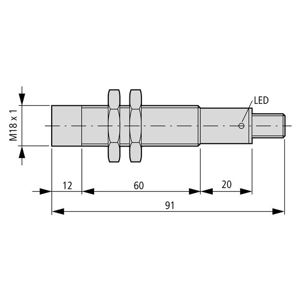 Capteur ind., Ac, rond.30, métal, m12 (E57-30GS10-AAB) - Eaton - 135970