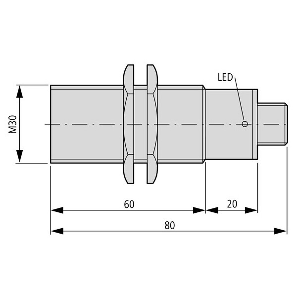 Capteur ind., Ac, rond.30, métal, m12 (E57-30GU15-AAB) - Eaton - 135980