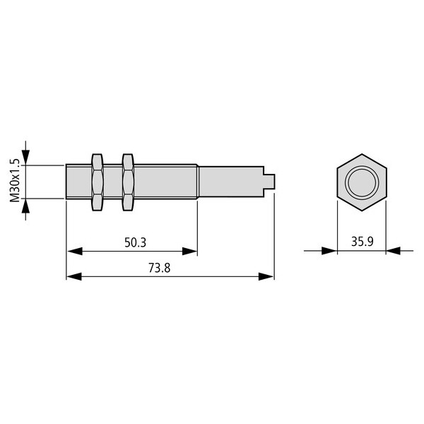Capteur ind., Ac, rond. 30, métal, m12 (E57LAL30A2SA) - Eaton - 136021