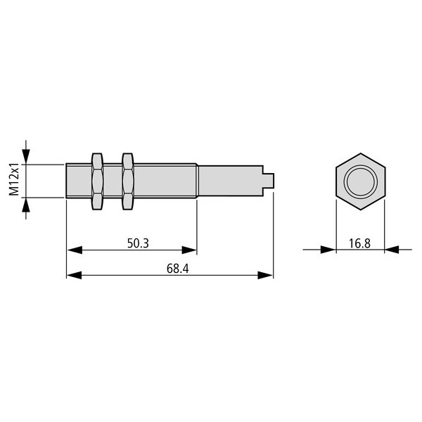 Capteur ind., Ac, rond. 12, métal, m12 (E57LBL12A2SA) - Eaton - 136033