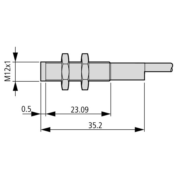 Capteur ind., Dc, rond. 12, métal, câble (E57SAL12T110) - Eaton - 136098