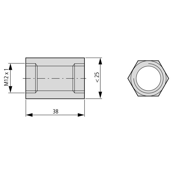 Adaptateur pour câbles m12, métal (E57KC12) - Eaton - 136184
