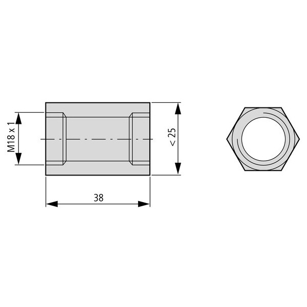 Adaptateur pour câbles m18, métal (E57KC18) - Eaton - 136185