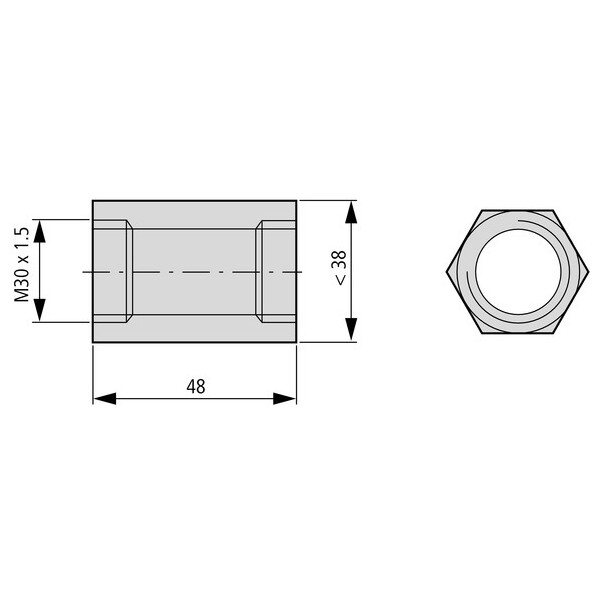 Adaptateur pour câbles m30, métal (E57KC30) - Eaton - 136186