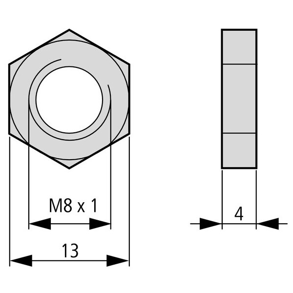 Ecrous de rechange m8, métal (E57KNM8) - Eaton - 136194