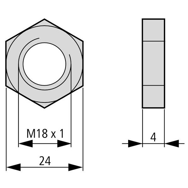 Ecrous de rechange m18, acier inoxydable (E57KNS18) - Eaton - 136196