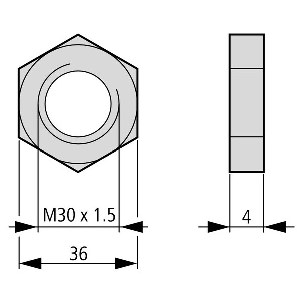 Ecrous de rechange m30, acier inoxydable (E57KNS30) - Eaton - 136197
