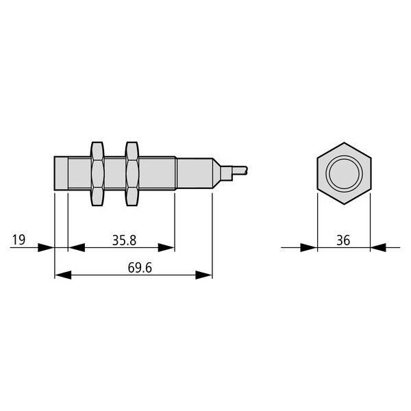 Capteur ind., Dc, rond. 30, métal, câble (E59-M30C129C02-D2) - Eaton - 136226