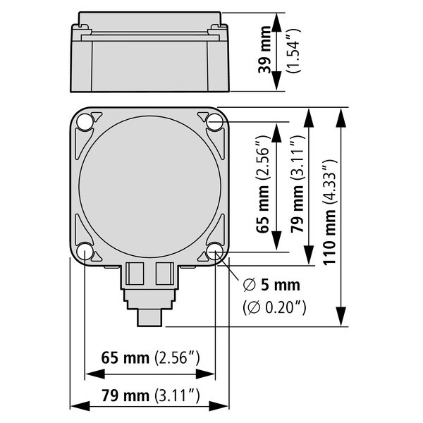 Capteur ind., Dc, cubique 80mm, m12 (E56ADL40SAD01) - Eaton - 136234
