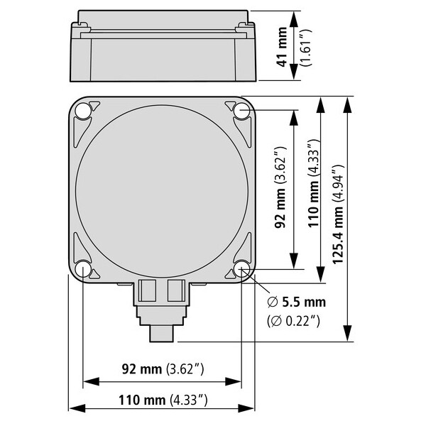 Capteur ind., Dc, cubique 110mm, m12 (E56BDL70UAD01) - Eaton - 136236