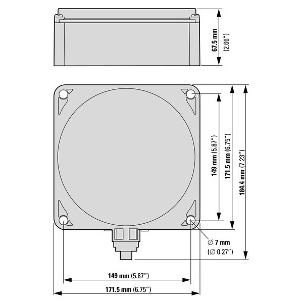 Capteur ind., Dc, cubique 170mm, m12 (E56CDL100UAD01) - Eaton - 136237