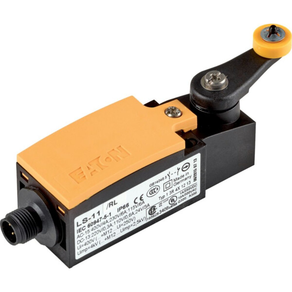 Interrupteur de position; 1 f +  o; levier à galet; m12a (LS-11S/RL-M12A) - Eaton - 178142