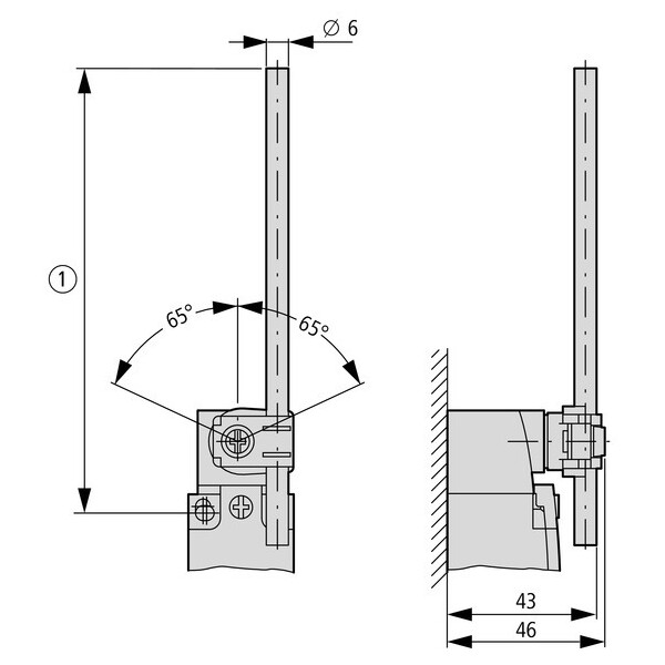 Interrupteur de position; 1 f +  o; levier à tige; m12a (LS-11S/RR-M12A) - Eaton - 178144