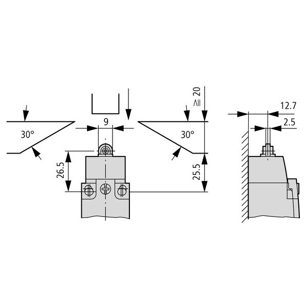 Inter. de position de sécurité, métal, 1f+1o, poussoir à galet (LSM-11/P) - Eaton - 266147