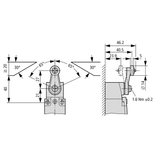 Levier à galet, métal (LSM-XRL) - Eaton - 266159