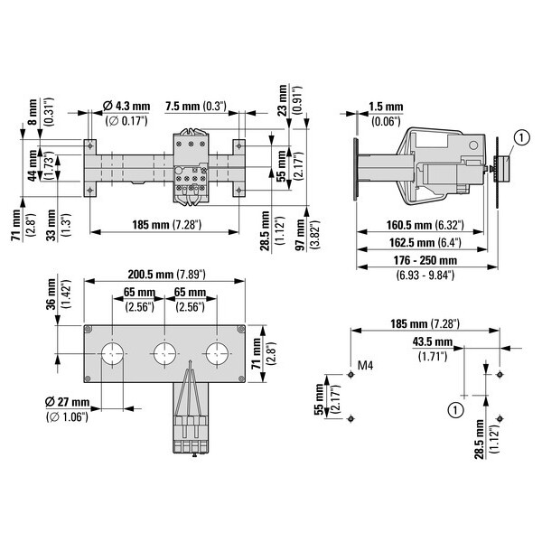 Relais à transf. à noyau saturé, 420-630a, 1f+1o (ZW7-630) - Eaton - 050075