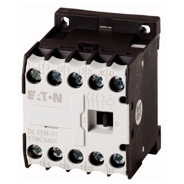 Contacteur de puissance, 3p+1o, 3kw/400v/ac3 (DILEEM-01-G(12VDC)) - Eaton - 051649