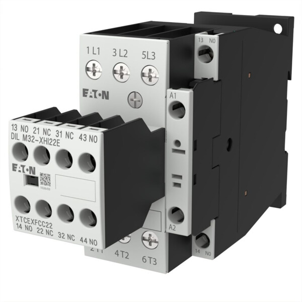 Contacteur de puissance, 3p+2f+2o, 7.5kw/400v/ac3 (DILM17-22(230V50HZ,240V60HZ)) - Eaton - 106364
