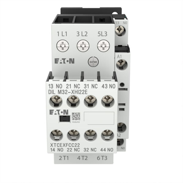 Contacteur de puissance, 3p+2f+2o, 7.5kw/400v/ac3 (DILM17-22(230V50HZ,240V60HZ)) - Eaton - 106364
