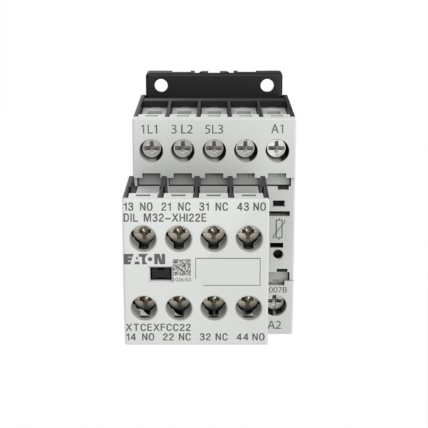 Contacteur de puissance, 3p+2f+2o, 3kw/400v/ac3 (DILM7-22(24VDC)) - Eaton - 106367