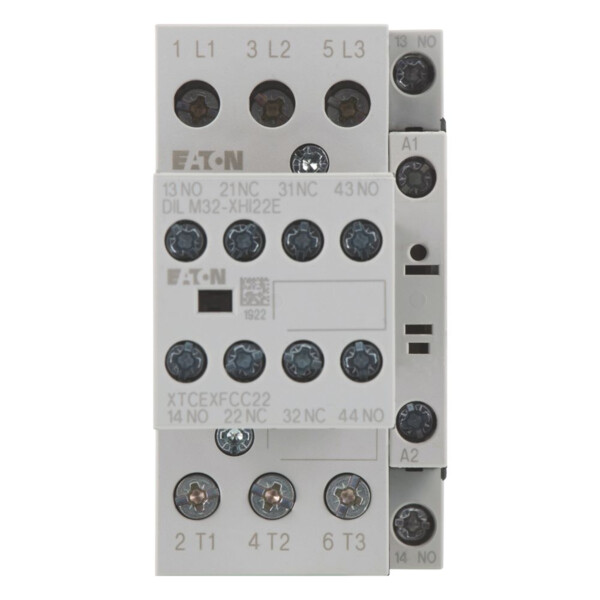 Contacteur de puissance, 3p+2f+2o, 11kw/400v/ac3 (DILM25-22(RDC24)) - Eaton - 106372