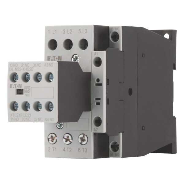 Contacteur de puissance, 3p+2f+2o, 11kw/400v/ac3 (DILM25-22(RDC24)) - Eaton - 106372