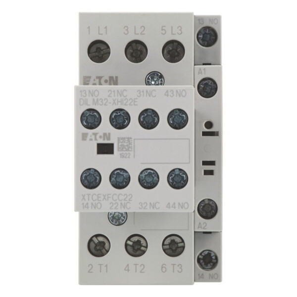 Contacteur de puissance, 3p+2f+2o, 15kw/400v/ac3 (DILM32-22(RDC24)) - Eaton - 106373