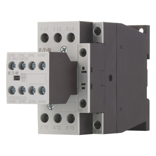 Contacteur de puissance, 3p+2f+2o, 15kw/400v/ac3 (DILM32-22(RDC24)) - Eaton - 106373