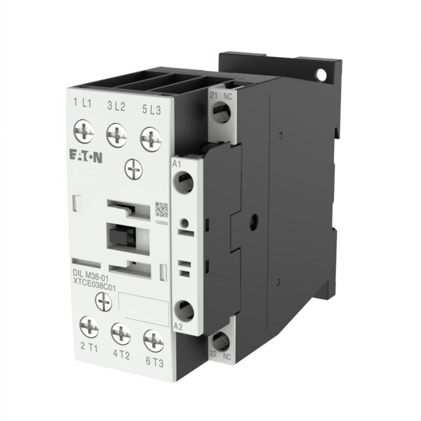 Contacteur de puissance, 3p+1o, 18.5kw/400v/ac3 (DILM38-01(RDC60)) - Eaton - 112471
