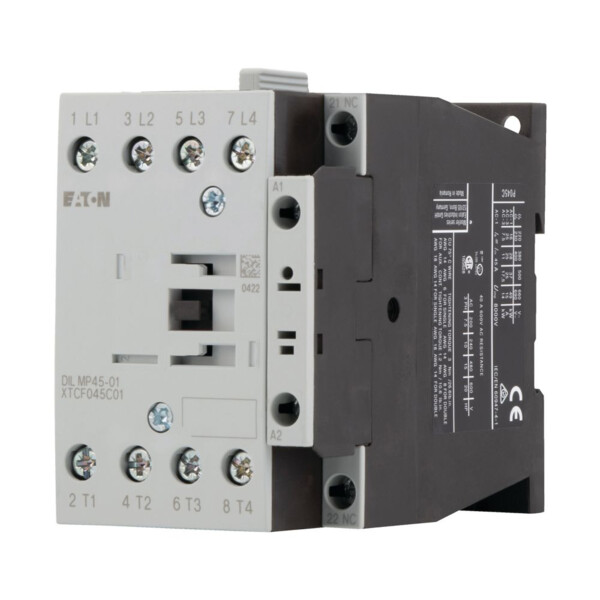 Contacteur de puissance, 4p+1o, 45a/ac1 (DILMP45-01(110V50HZ,120V60HZ)) - Eaton - 118915