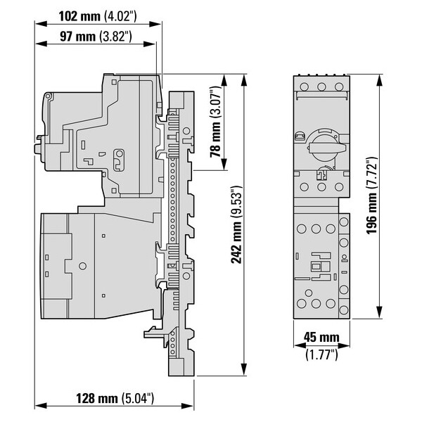 Démarreur-moteur pke 8-32a+stand.+Dilm25 (MSC-DE-32-M25(24VDC)) - Eaton - 121750