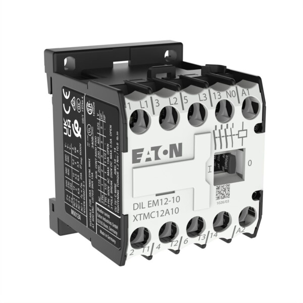Contacteur de puissance, 3p+1f, 5.5kw/400v/ac3 (DILEM12-10(24V50HZ)) - Eaton - 127067
