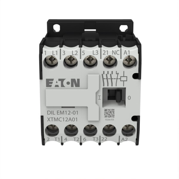 Contacteur de puissance, 3p+1o, 5.5kw/400v/ac3 (DILEM12-01(230V50/60HZ)) - Eaton - 127098