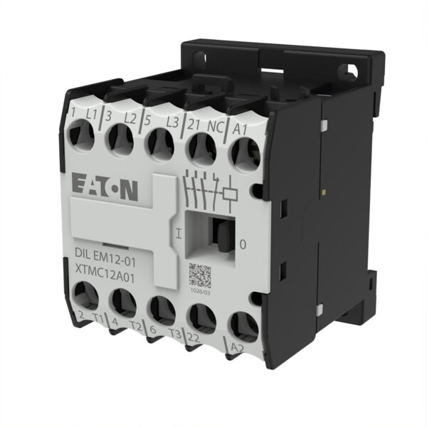 Contacteur de puissance, 3p+1o, 5.5kw/400v/ac3 (DILEM12-01-G(24VDC)) - Eaton - 127137