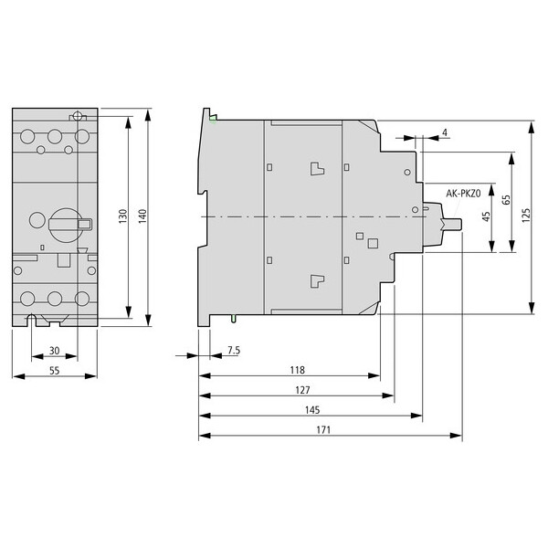 Disjoncteur, 3p, ir=10-16a, version na (PKZM4-16-CB) - Eaton - 132591