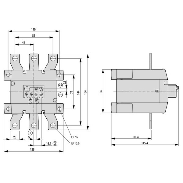 Relais thermique, 95-125a, 1f+1o (Z5-125/FF225A) - Eaton - 139574