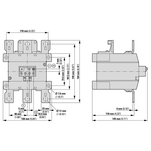 Relais thermique, 160-220a, 1f+1o (Z5-220/FF250) - Eaton - 210074