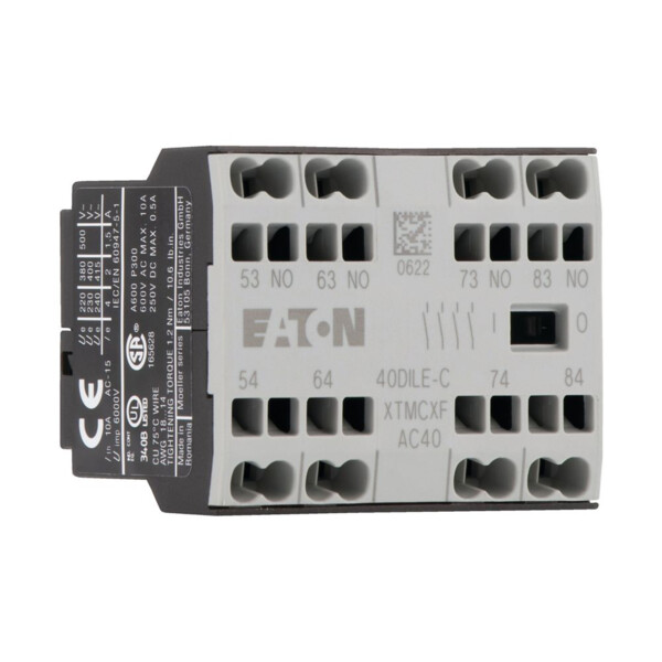 Contacts auxiliaires frontaux, 4 pôles (40DILE-C) - Eaton - 230263