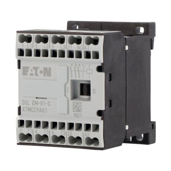 Contacteur de puissance, 3p+1o, 4kw/400v/ac3 (DILEM-01-G-C(220VDC)) - Eaton - 231695