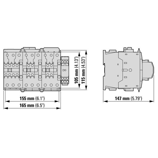 Ensemble démarreur étoile-triangle, 3p, 37kw/400v/ac3 (SDAINLM70(230V50HZ,240V60HZ)) - Eaton - 239895