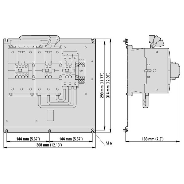 Ensemble démarreur étoile-triangle, 3p, 75kw/400v/ac3 (SDAINLM140(230V50HZ,240V60HZ)) - Eaton - 240009