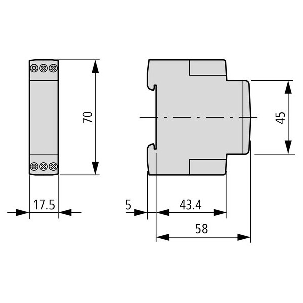 Relais temporisé, 1w, 0,05s-100h, 24-240v50/60hz, 24-48vdc, retard à l'appel (ETR2-11) - Eaton - 262684