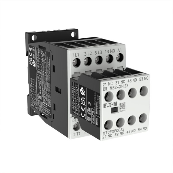 Contacteur de puissance, 3p+3f+2o, 3kw/400v/ac3 (DILM7-32(230V50HZ,240V60HZ)) - Eaton - 276655