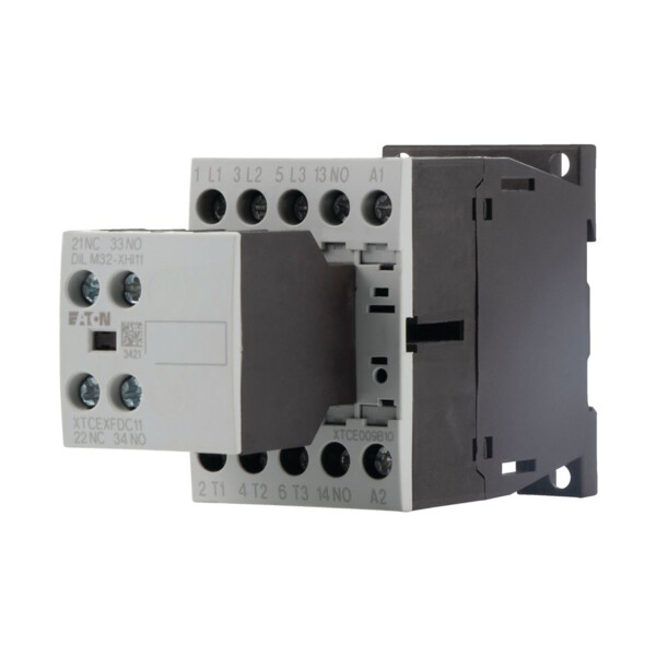 Contacteur de puissance, 3p+2f+1o, 4kw/400v/ac3 (DILM9-21(24VDC)) - Eaton - 276775