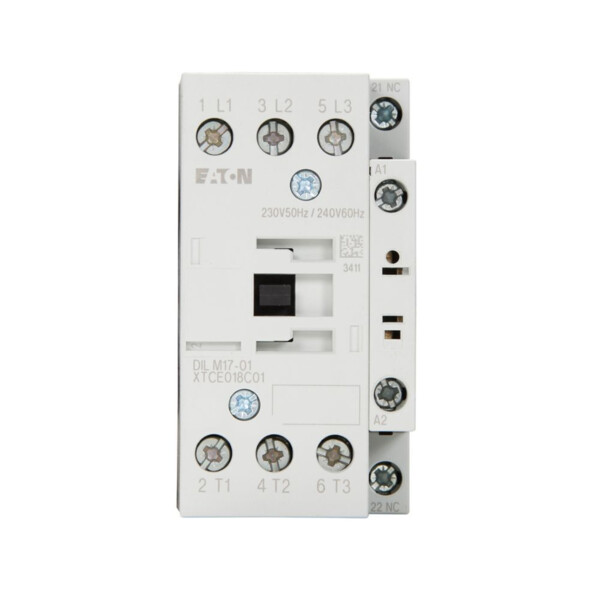 Contacteur de puissance, 3p+1o, 7.5kw/400v/ac3 (DILM17-01(230V50HZ,240V60HZ)) - Eaton - 277036