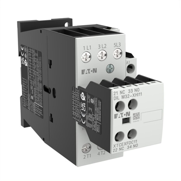Contacteur de puissance, 3p+2f+1o, 7.5kw/400v/ac3 (DILM17-21(RDC24)) - Eaton - 277082