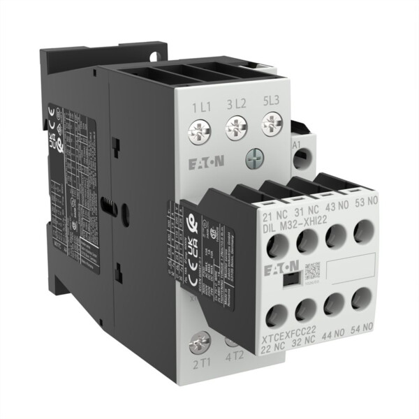Contacteur de puissance, 3p+3f+2o, 7.5kw/400v/ac3 (DILM17-32(RDC24)) - Eaton - 277114