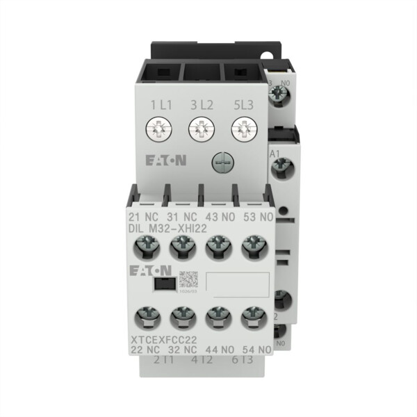 Contacteur de puissance, 3p+3f+2o, 7.5kw/400v/ac3 (DILM17-32(RDC24)) - Eaton - 277114