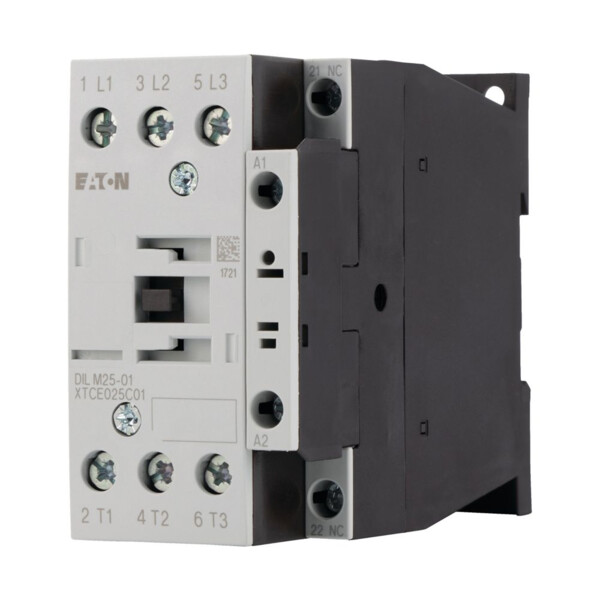 Contacteur de puissance, 3p+1o, 11kw/400v/ac3 (DILM25-01(110V50HZ,120V60HZ)) - Eaton - 277161